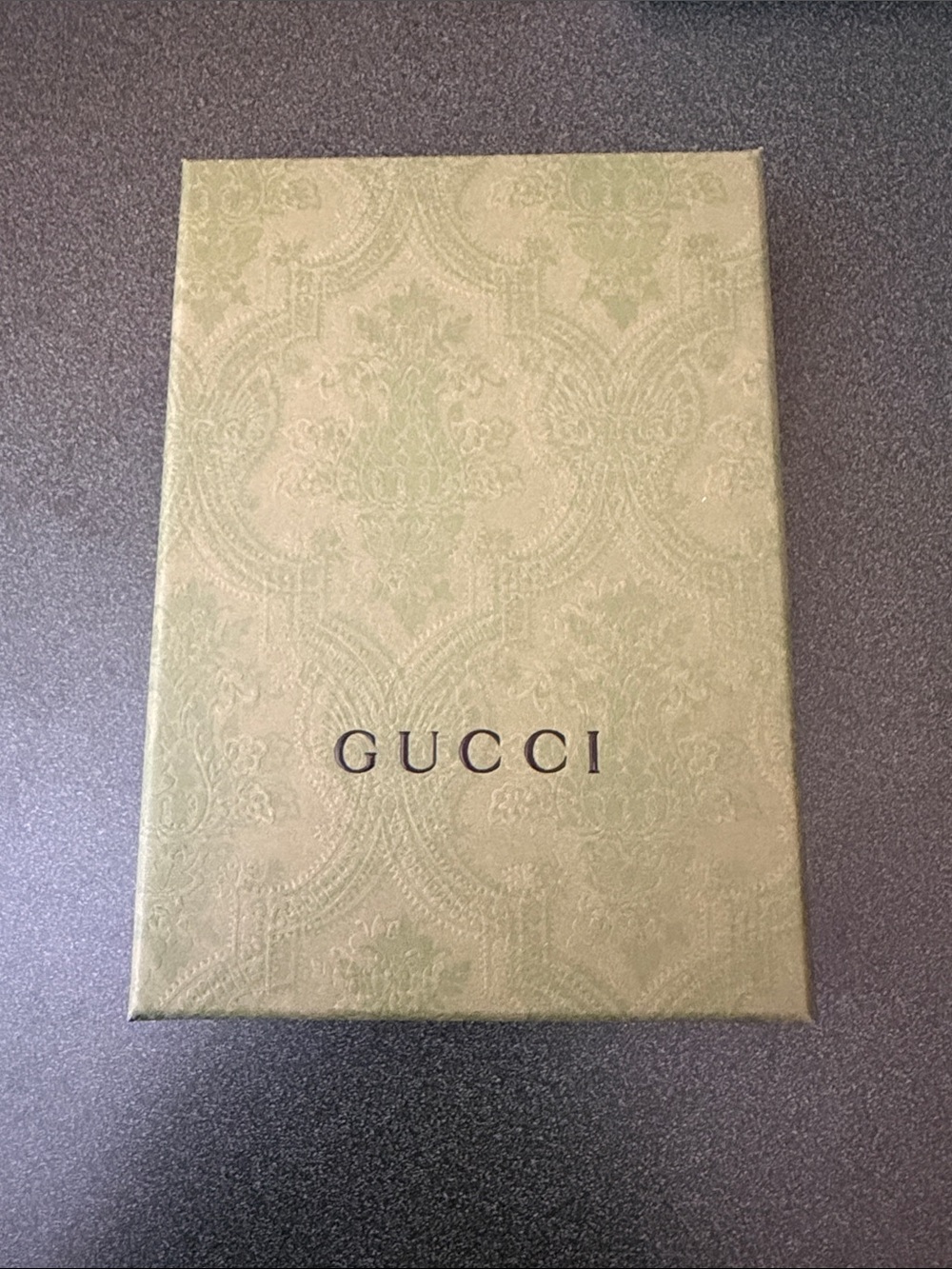 Gucci Olive Patterned Decorative Box in Light Green
